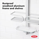Aluminum 3-Tier Shower Caddy