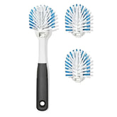 Nylon Bristle Dish Brush with Refills