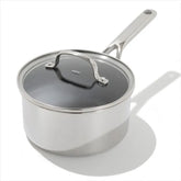 Trident Hybrid Non-Stick Stainless Steel 2.5 Qt Saucepan with Lid