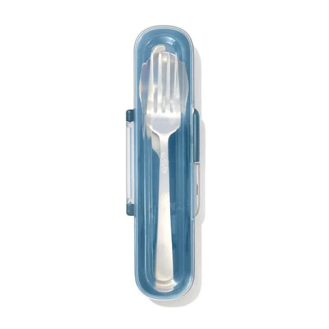 Prep & Go Stainless Steel Utensils With Case - Ocean Blue