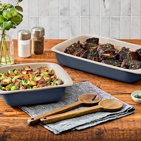 3 Qt Rectangular Stoneware Baking Dish - Storm Blue