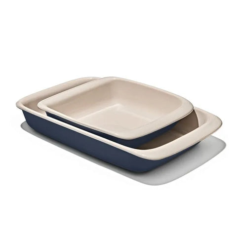 3 Qt Rectangular Stoneware Baking Dish - Storm Blue