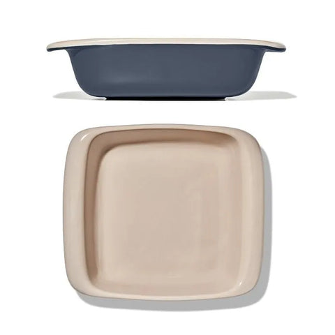2 Qt Square Stoneware Baking Dish - Storm Blue