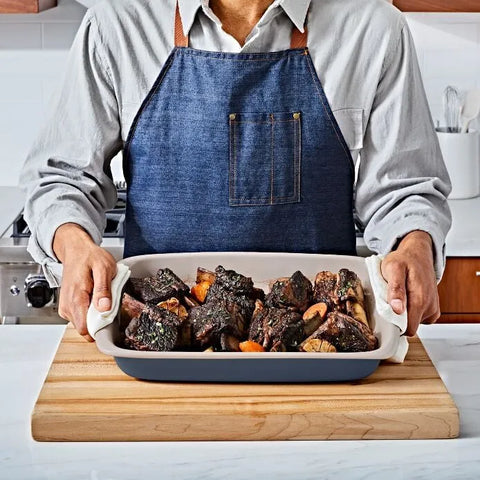 2 Qt Square Stoneware Baking Dish - Storm Blue