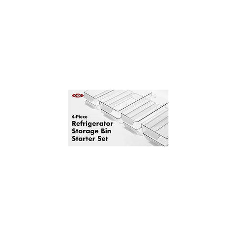 4 Piece Refrigerator Storage Bin Starter Set