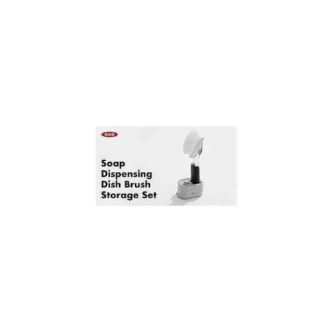 Soap Dispensing Dish Brush Storage Set