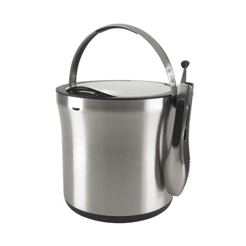Steel Ice Bucket & Tong Set