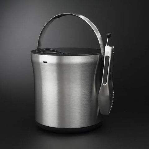 Steel Ice Bucket & Tong Set
