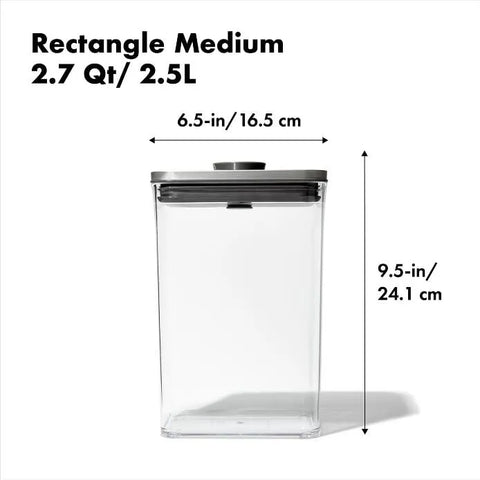 Steel POP Container - Rectangle Medium (2.7 Qt)