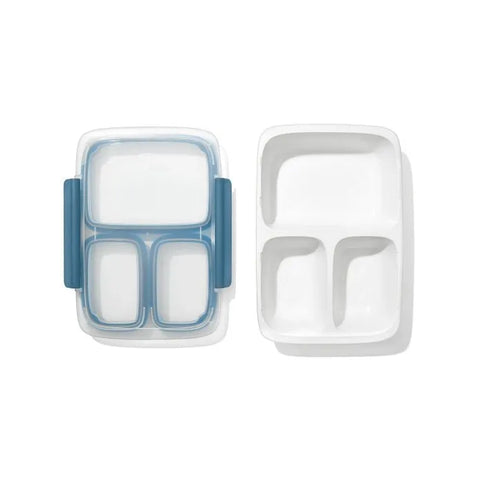 Prep & Go 4.1-Cup Divided Container - Ocean Blue