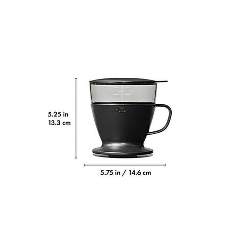 Pour Over Coffee Maker with Water Tank - Matte Black