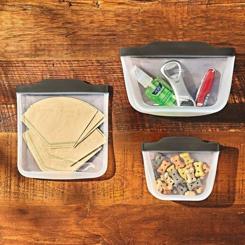 Outdoor Silicone Reusable Stand Up Bag Quart (32 oz)
