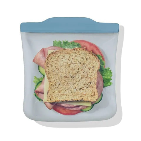 Silicone Reusable Bag  Sandwich (28 oz) - Ocean Blue