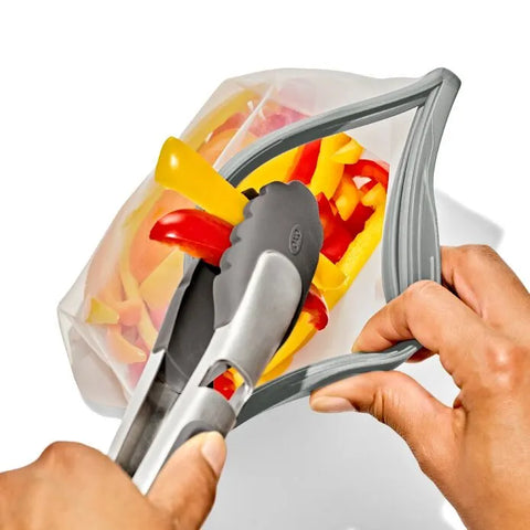 Silicone Reusable Bag  Sandwich (28 oz) - Fog