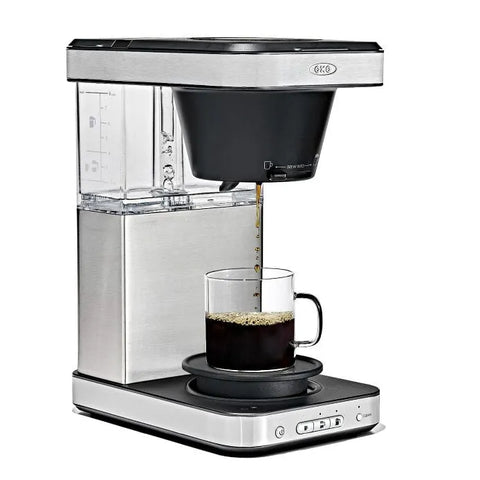 8-Cup Coffee Maker with Podless Single-Serve Function and Glass Carafe