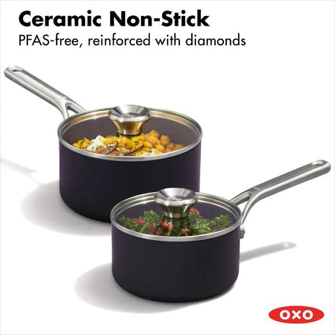 Ceramic Professional Non-Stick 4-Piece Saucepan Set