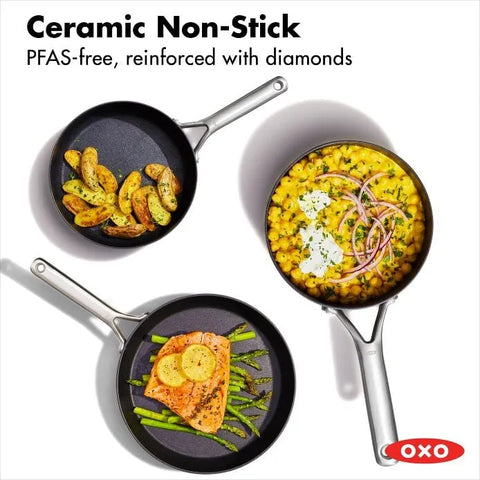 OXO Ceramic Professional Non-Stick 5-Piece Cookware Set