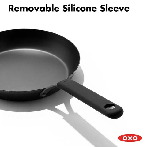 Carbon Steel Obsidian Series 8-Inch Frypan with Silicone Sleeve