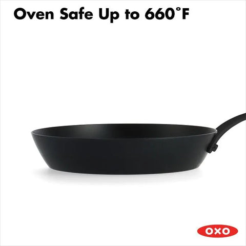 Carbon Steel Obsidian Series 8-Inch Frypan with Silicone Sleeve