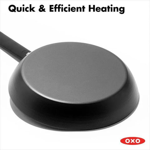 OXO Carbon Steel Obsidian Series 12-Inch Frypan with Silicone Sleeve