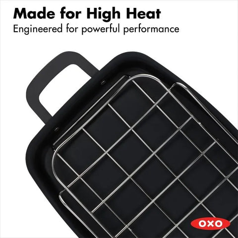 Carbon Steel Obsidian Series Roaster with Rack