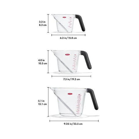 3 Piece Angled Measuring Cup Set