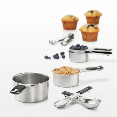 Stainless Steel Measuring Cups and Spoons Set