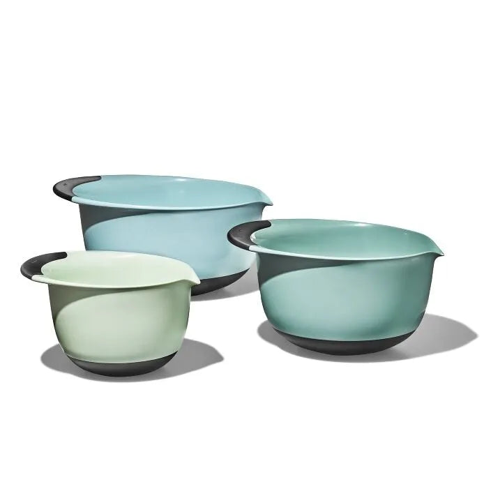 3 Piece Mixing Bowl Set - Cadet Blue, Tower Grey, Jade