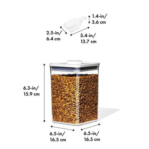 OXO Good Grips Pet POP Container – 4.4 Qt/4.2 L with Scoop
