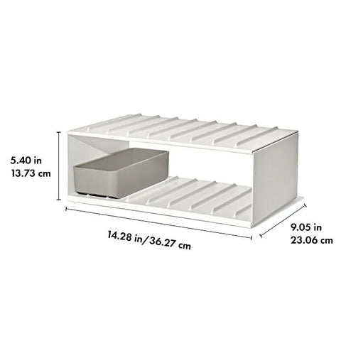 Water Bottle Organizer with Accessory Bin