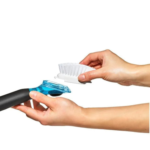 Soap Dispensing Dish Brush Storage Set