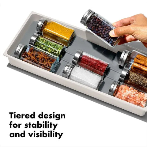 Compact Spice Drawer Organizer