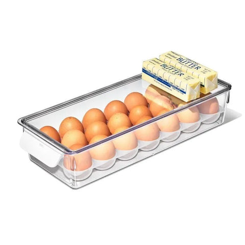 Refrigerator Egg Bin With Removable Tray
