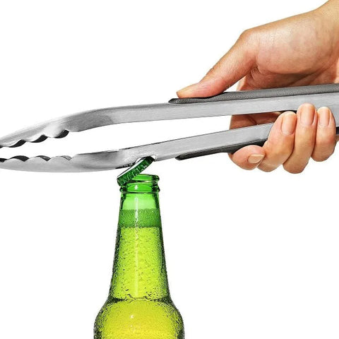 OXO Outdoor 10.5in Camp Stove Tongs with Bottle Opener