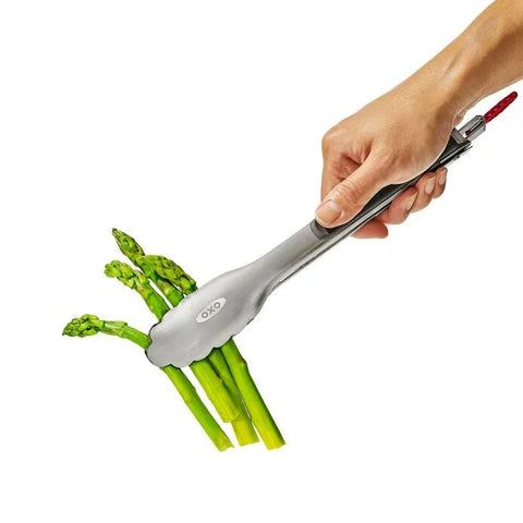 OXO Outdoor 10.5in Camp Stove Tongs with Bottle Opener