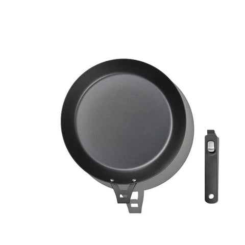 Outdoor 12-inch Carbon Steel Pan with Removable Handle