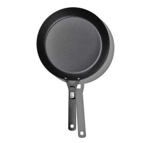 Outdoor 12-inch Carbon Steel Pan with Removable Handle