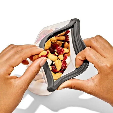 Outdoor Silicone Reusable Stand Up Snack Bag (12 oz)