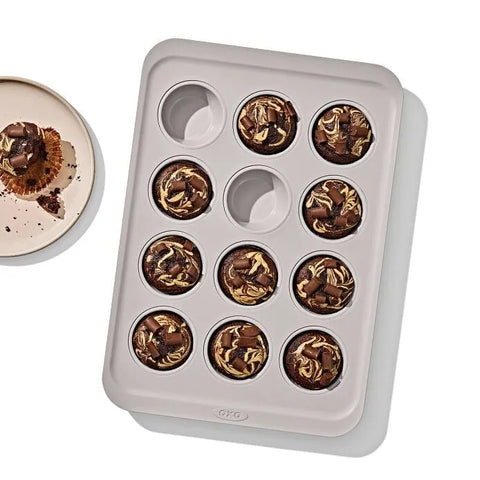 Non-Stick Pro Ceramic Coated Metal Bakeware 12 Cup Muffin Pan – Storm Blue