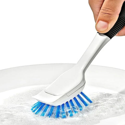 Nylon Bristle Dish Brush with Refills