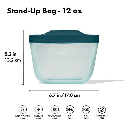 Silicone Reusable Bag - Stand-Up Snack (12 oz) – Lagoon
