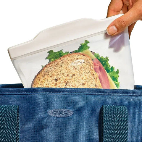Silicone Reusable Bag - 4 Piece Starter Set - Oat/Lagoon