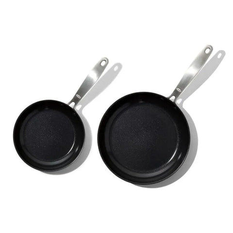 Enhanced Non-Stick 2-Piece Frypan Set — Black