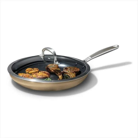 Enhanced 12" Frypan with Lid – Biscuit