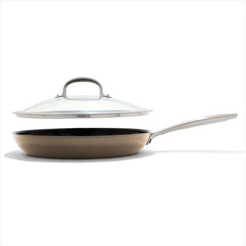 Enhanced 12" Frypan with Lid – Biscuit