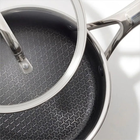 Trident Hybrid Non-Stick Stainless Steel 2.5 Qt Saucepan with Lid