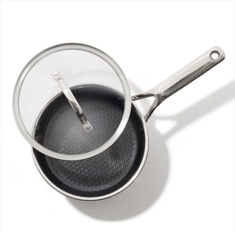 Trident Hybrid Non-Stick Stainless Steel 2.5 Qt Saucepan with Lid