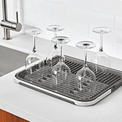 OXO Good Grips Compact Drying Rack with Dish Rest
