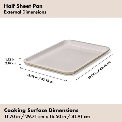 Non-Stick Pro Ceramic Coated Metal Bakeware Half Sheet Pan - Biscuit