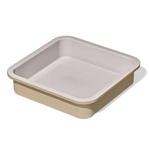 Non-Stick Pro Ceramic Coated Metal Bakeware 9" Square Cake Pan - Biscuit